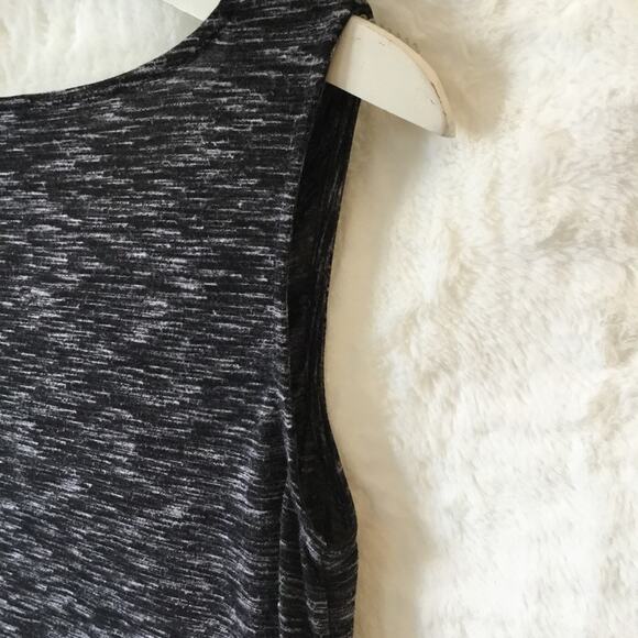 Ann Taylor Loft Black & White Drape Neck Tank Top - Picture 7 of 8